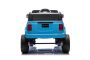Elektrische kinderauto Toyota Landcruiser 12V, blauw, brede enkele stoel, 2,4 GHz afstandsbediening, USB / AUX-ingang, Bluetooth, vering, lithiumbatterij, LED-verlichting, 2 x 25W motor, ORIGINELE licentie