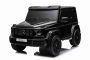 Elektrische kinderauto Mercedes-Benz G63 AMG 4x4² Tweezits 24V, Zwart gelakt, MP4-speler met USB/AUX-ingang, 4x4 aandrijving, 24V/7Ah Accu, 4 x 200W Motoren, EVA wielen met vering, Kunstleren stoelen, Afstandsbediening , Gelicentieerd