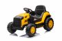 Gelicentieerde Caterpillar elektrische graafmachine, eenpersoonszit, geel, USB-ingang op MP3-speler, achterwielaandrijving met 2 x 30W motoren en lithiumbatterij