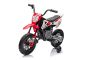Elektrische motorfiets voor kinderen MOTOCROSS, Rood, 12V batterij, EVA zachte wielen, Lederen stoel, 2 x 25W motor, Vering, Metalen frame, MP3-speler met Bluetooth, hulpwielen
