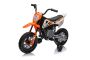 Elektrische motorfiets voor kinderen MOTOCROSS, Oranje, 12V accu, EVA zachte wielen, Lederen stoel, 2 x 25W motor, Vering, Metalen frame, MP3-speler met Bluetooth, hulpwielen