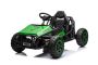 Elektrische kinderauto SPORT-CART 24V, groente, zachte EVA-wielen, kunstleren zitting, 2 x 50W-motor, 24V-accu, massieve metalen constructie