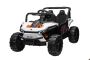 Elektrische auto voor kinderen UTV Klein 12V, wit, Achterwielaandrijving, 12V accu, Kunststof wielen, Brede dubbele zitting voor slechts één kind, 2,4 GHz afstandsbediening, MP3-speler met USB/SD-ingang, LED-verlichting
