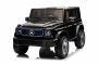 Elektrische kinderauto Mercedes-Benz EQG 12V, zwart, LED-verlichte carrosseriedelen, functionele voor- en achterlichten, 2,4 GHz afstandsbediening, USB/Aux-ingang, lithiumbatterij, 2 x 35W motor, ORIGINELE licentie