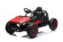 Elektrische kinderauto SPORT-CART 24V, rood, zachte EVA-wielen, kunstleren zitting, 2 x 50W-motor, 24V-accu, massieve metalen constructie