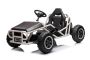 Elektrische kinderauto SPORT-CART 24V, wit, zachte EVA-wielen, kunstleren zitting, 2 x 50W-motor, 24V-accu, massieve metalen constructie
