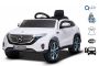 Elektrische Kinderauto Mercedes-Benz EQC,  Wit, Originele licentie, kunstleer stoel, Deuren openen, 2x 35W motor, 12V / 7Ah accu, 2,4 Ghz afstandsbediening, Zachte EVA-wielen, Vering, Softstart, LED-verlichting