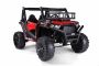 Elektrische auto voor kinderen UTV 24V, rood, twee stoelen in kunstleer, 2,4 GHz afstandsbediening, 2 x 200 W-motoren, elektrische rem, led-verlichting, zachte EVA-wielen met vering, mp3-speler met USB / AUX
