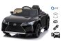 Elektrische kinderauto Lexus LC500, Zwart, Originele licentie, 12 V batterijvoeding, Verticaal openende deuren, 2x motor, 12 V batterij, 2,4 Ghz afstandsbediening, Vering, soft start