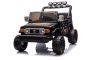 Elektrische speelgoedauto Toyota FJ Cruiser XXL met 4x4-aandrijving, gelicenseerd (tweezitter), Zandzwarte, draagbare lithiumbatterij, hoog chassis, twee zitplaatsen, achtervering, 2,4 GHz afstandsbediening, MP3-speler met Bluetooth, LED-verlichting